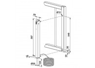 ELECTRADROP-R-P-ZILV~~Gemotoriseerde grondgrendel met grendelpostitie detectie en Fail Open-function