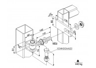 GBMU-B-M22-145-02~~REGELB.SCHARNIER 3DIMENS. VERP 2 STUKS !!!prijs per stuk