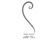 VOLUTE MARTELE 490X170MM - # 16 MM