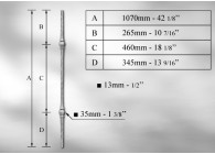 B2203~~SPIJL # 13MM - LENGTE 1070MM