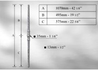 B2303~~SPIJL # 13MM - LENGTE 1070MM