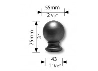 SPHERE CREUSE EN ACIER MOULE - SOUDABLE NON GALVANISABLE