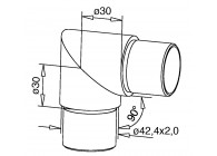 130301-242-12~~KNIEFITTING 90° VOOR BUIS 42,4X2,0MM