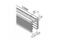 205127-050-11~~RUBBER PROFIEL VOOR GLAS U-PROFIEL BUIS Ø48,3MM