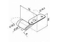 Support de main-courante Ø48,3 mm MOD 0125