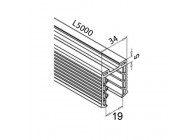 205134-050-19~~Rubber profiel voor glas U-profiel buis Ø 60,3mm