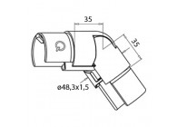 136302-048-02-12~~VERSTELBARE BUSIVERBINDER, 25°...55° OMLAAG,