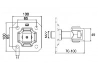 GOND REGLABLE AVEC PLATINE A VISSER M22