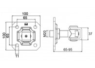 GOND REGLABLE AVEC PLATINE A VISSER M20