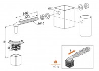 GBM16-DP-40-160~~SCHARNIER  - VERP 2 STUKS !!!!