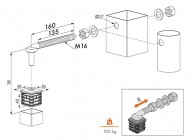 Pièces détachées Portillons 90° GBM16-DP50-160 EMB 2 PCS !!!