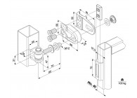 GBMU4DSHIELD-12-B-90-02~~SCHARNIER - 180graden OPENING- M12 - ALU - VERP 2STUKS