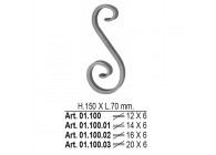 S-VOLUTE 150X70MM - 16X6MM