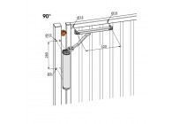 P00009354-SILV - Ferme-portail hydraulique puissant et polyvalent jusquà 150kg-argent