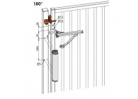 P00009354-SILV - Ferme-portail hydraulique puissant et polyvalent jusquà 150kg-argent