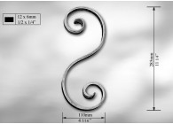 VOLUTE 285X110 - 12X6MM.