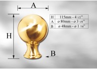 TBL6~~BRONZEN SIERKOP H. 115MM