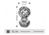 TZ76~~SIERKOP VR HOOFDBALUSTER