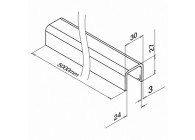 Profil en U 30x27x3mm, U=24x24, L = 5000mm