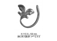 VOLUTE 115X100MM 12X6MM GAUCHE