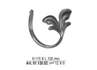 VOLUTE 115X100MM 12X6MM DROITE