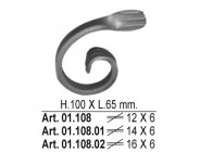 VOLUTE 100X65MM - 12X6MM