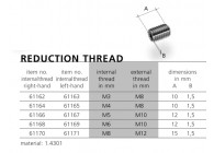 61169~~REDUCTIESCHROEF BINNENDRAAD M6