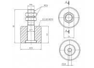 SP-230-50INOX~~GELEIDINGSROL IN ZACHT RUBBER