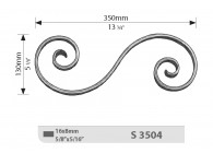 S3504~~KRUL 130X350MM - 16X8MM.