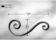 S3304~~S-KRUL 330MM. - 16X8MM.