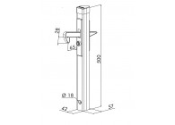 P00006704 - Arrêt de porte IGC pour portails de 40-60mm