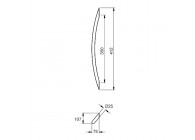 Barre de tirage Hext D25 I350 L412 H75 B107