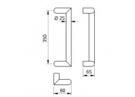 Barre de tirage Hext D25 I350 H65 B80