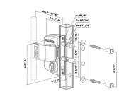 SERRURE INDUST. ANTI PANIQUE- PROF. 80-AVEC PUSH-SET-6005