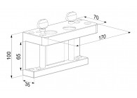 P00007019 - Réglable pour profils 40mm,50mm et 60mm