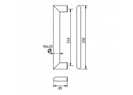 Barre de tirage Hext D40X20 I350 L390 H85