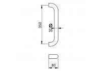 Barre de tirage Hext D35X35 I350 H80