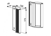 3006PULL-SILV~~P00006743-SILV - Gepowdercoat aluminium krukpaar-zilver