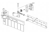 4DW-500-A2~~P00006985 - Prijs per set van 2-vandalismebestendig 4d-scharnier houten poort