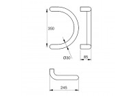 Barre de tirage Hext D30 I350 H85 B245