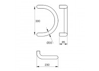 Barre de tirage Hext D35 I300 H85 B230