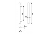 Barre de tirage Hext D35 I350 L500 H80 Dc30