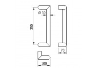 Barre de tirage Hext D30 I350 H70 B100