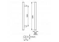 Barre de tirage Hext D30X30 I1050 L1200 H75 Dc25X25