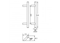 Barre de tirage Hext D30X30 I500 L650 H96,5 B115 Dc30x30