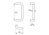 Barre de tirage Hext D35 I350 H85 B155