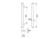 Barre de tirage Hext D30 I350 L500 H75 Dc25