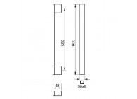 Barre de tirage Hext D30X8 I550 L600 H48