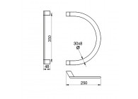 Barre de tirage Hext D30X8 I350 H48 B250