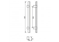 Barre de tirage Hext D30X8 I350 L500 H60